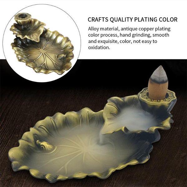 

fragrance lamps handmade carved smoke backflow relaxation holder living room lotus leaf teahouse ornament burner office home de
