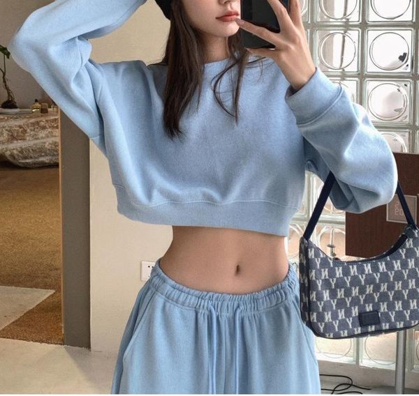 

women's two piece pants autumn style leisure sports long-sleeved sweater + footwear suit loose two-piece women, White