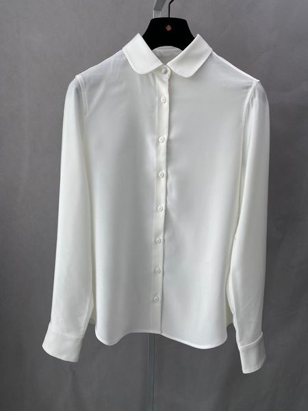 

women's suits & blazers 2021spring triacetate shirt with tie, White;black