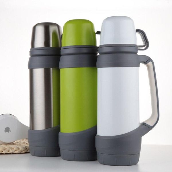 

water bottles 1000/1200ml stainless steel vacuum flask classic insulated beverage bottle thermoses cup outdoor travel coffee tumbler