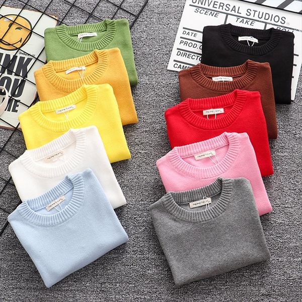 

spring autumn candy color baby boys girls knitted sweaters children long sleeve base shirt 1 6years, Blue
