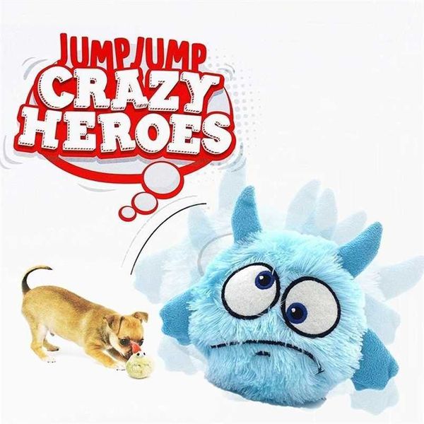 Interaktives Monster Plüsch Giggle Ball Shake Crazy Bouncer Hundespielzeug Übung elektronisch für Welpen motorisierte Unterhaltung Haustiere 211111