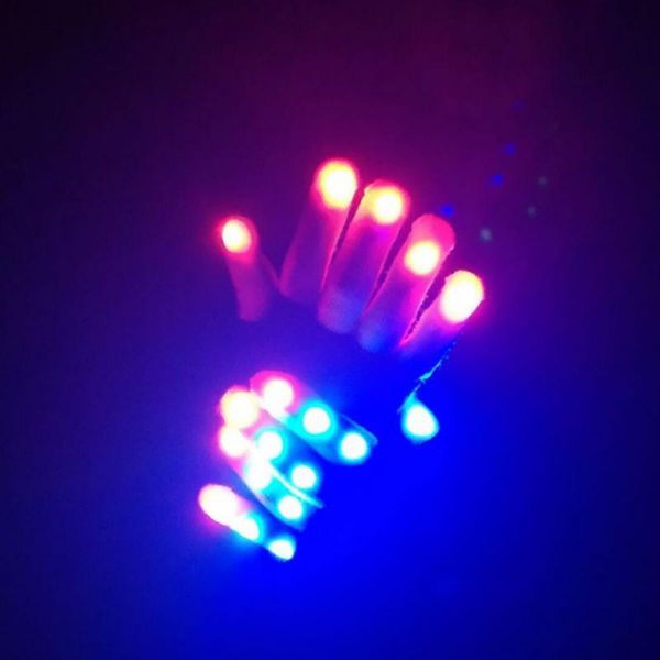 

party decoration unique led lighting gloves colorful glowing magic finger in dark for children toys supplies