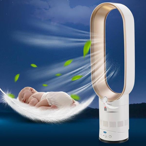 

electric fans bladeless fan 16 inch for home office cooling air remote control 180 degree head shaking floor fs18