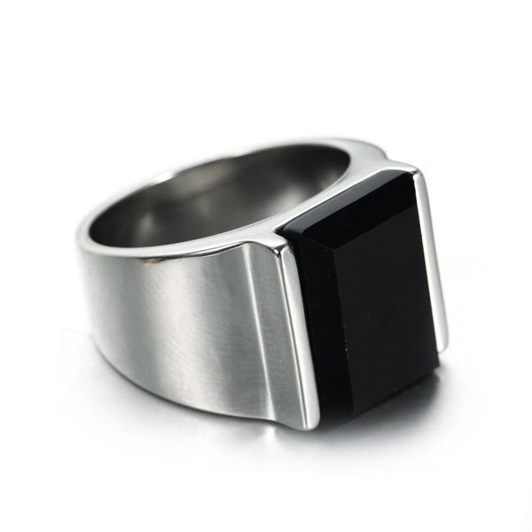 

cluster rings men's silver color jewelry red gem stone 316l stainless steel ring fashion gift, Golden;silver