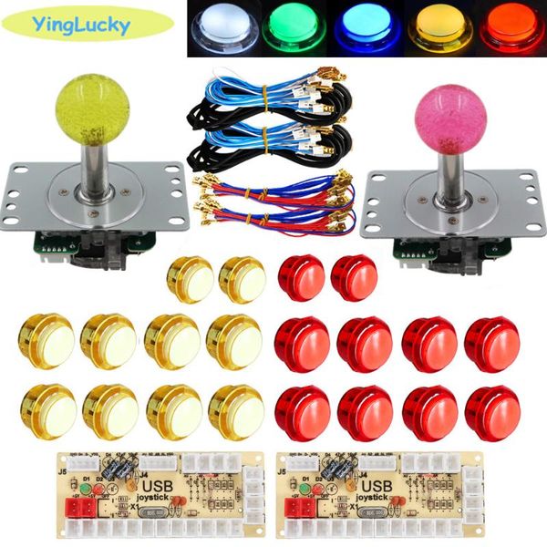 

game controllers & joysticks arcade joystick kit with 5v led button zero-delay encoder for raspberry pi mame