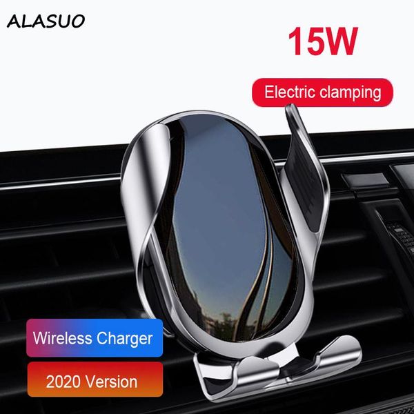 

cell phone mounts & holders 2021 upgrade version 15w car wireless charger for 12pro 12 samguns s20 plus s10 smart induction holder ai