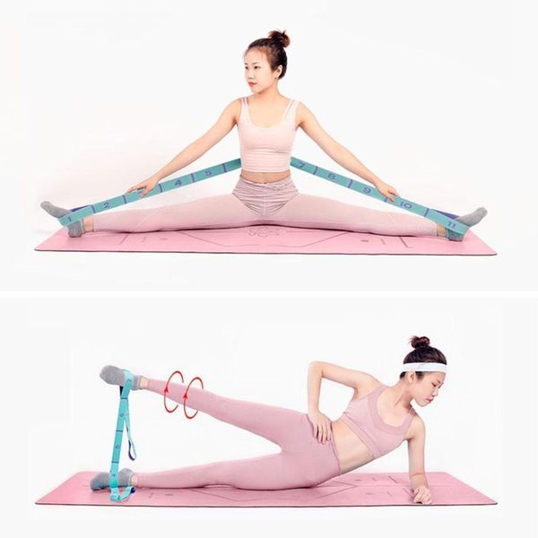 

resistance bands yoga pull strap belt lengthened latex elastic band latin dance pilates stretching loop fitne e8i3