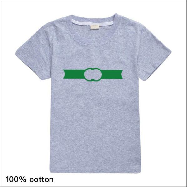 

kids summer t-shirts classic print boy clothes girl & tees round neck short sleeve baby kids clothing size 100-140, Blue