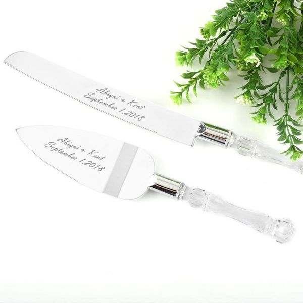 

party favor customizable wedding stainless steel cake shovel set bread pizza knife dessert pie fondant divider cutter object