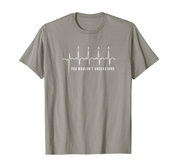 

heartbeat motorcycle shirt - 1 down 5 up t-shirt, White;black