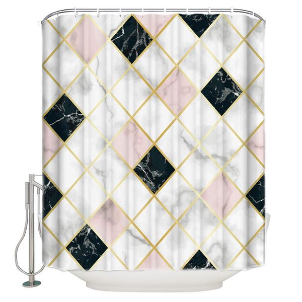 

shower curtains marble granite curtain waterproof polyester bath