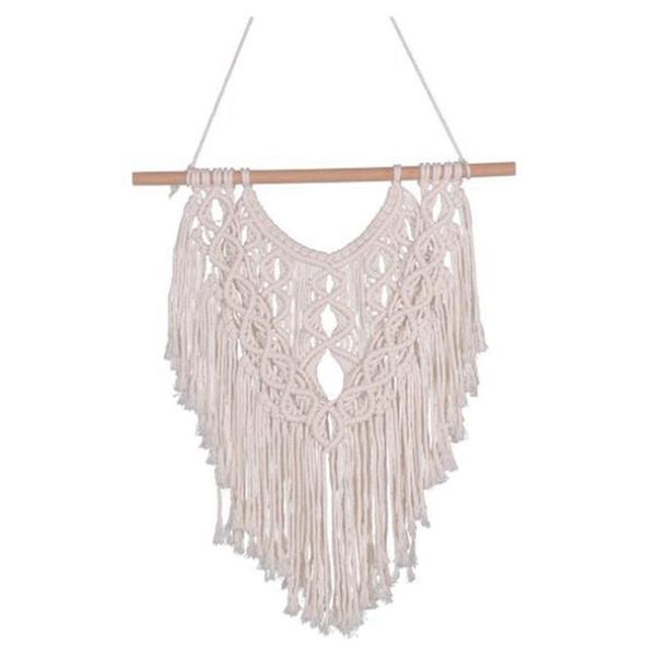 

tapestries -wall hanging macrame curtain bohemian hand woven tapestry perfect door for bedroom decoration 40 x 48cm