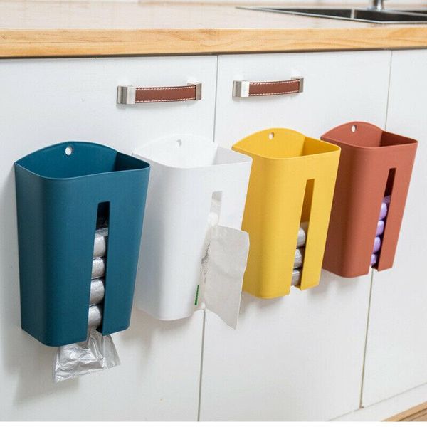 

pcs wall-mounted tissue box cover holder garbage bag storage boxes housekeeping container bathroom kitchen organizer case & napkins