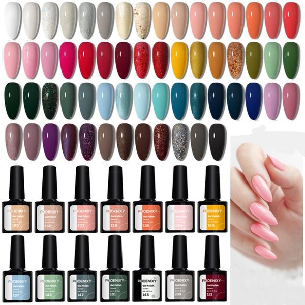 

nail gel professional polish kit long lasting uv led varnish glitter shiny effect soak off semi permanent, Red;pink