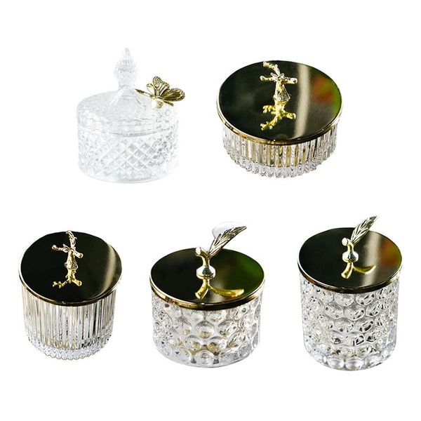 

storage bottles & jars retro glass with lids sweets food tea kitchen can decoration golden orements for home suppliers