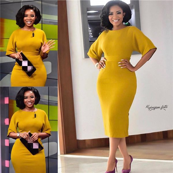 

ethnic clothing women's african pencil dress elegant office ladies fashion soild midi dresses summer plus size vestidos de festas, Red
