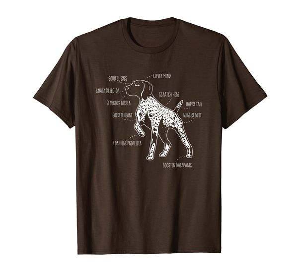 

anatomy of german shorthair pointer funny dog lover gifts t-shirt, White;black
