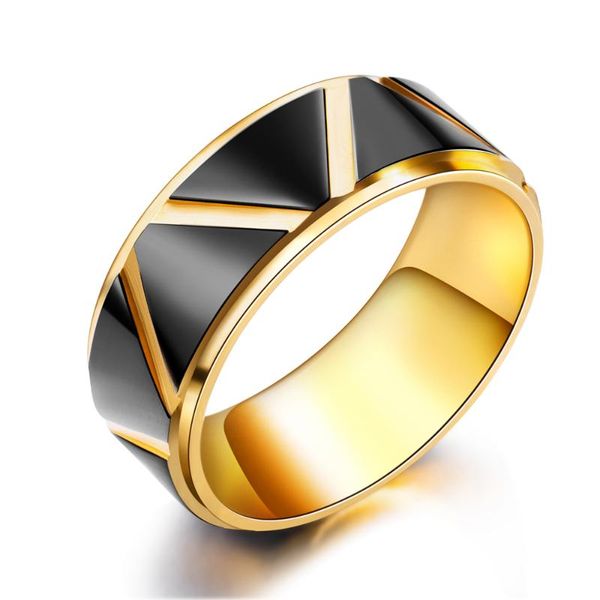 

wedding rings 2021 ticfrog design classic mens stainless steel durable scratch resistant fashion simple for men engagement, Slivery;golden