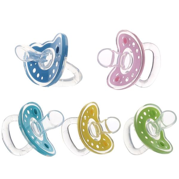 

pacifiers# 5 pcs infant pacifier baby soother silicone portable mini (mixed color)