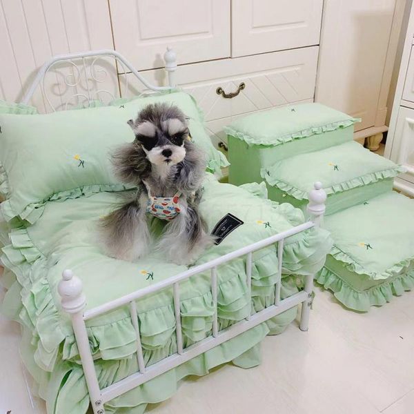 

kennels & pens sticky rice with the same ins sweet cute doll bed pet kennel removable dog iron princess po