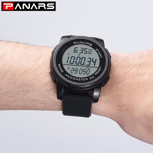 

wristwatches men watches luxury led digital sport watch for waterproof multi-function pedometer military wristwatch man electronic clock, Slivery;brown