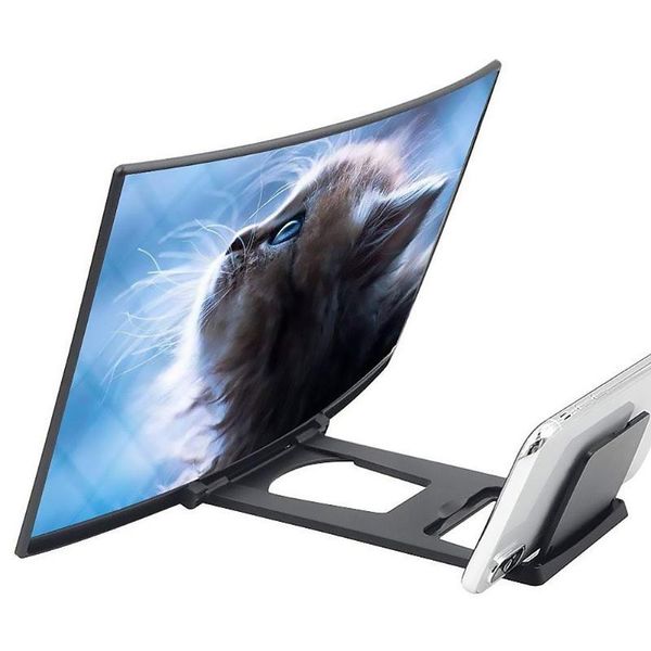 

cell phone mounts & holders 12 inch curved mobile screen magnifier hd holder video magnifying glass stand