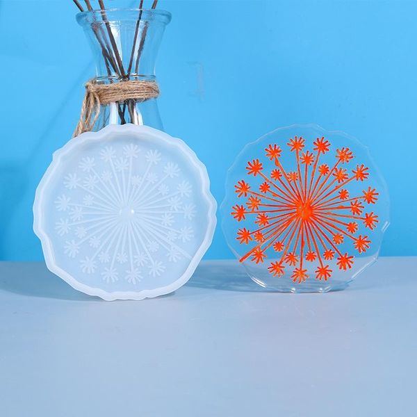 

craft tools zl diy glass resin epoxy mold tea molds silicone wine coasters mould