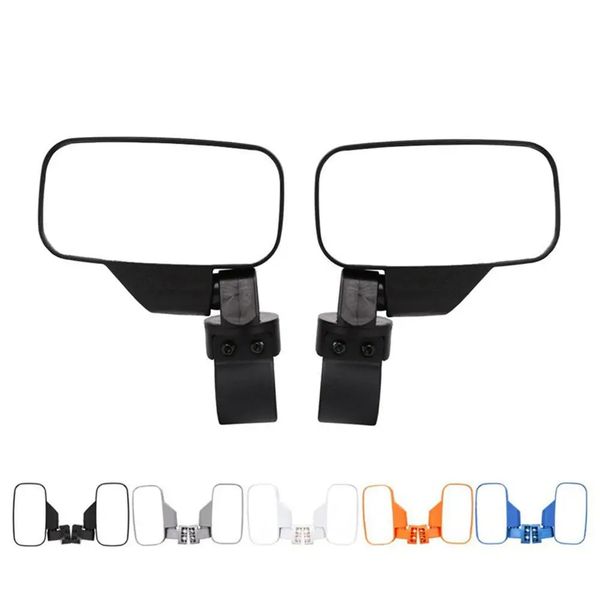 

pair universal motorcycle mirrors utv handle bar side rear view mirrors shockproof