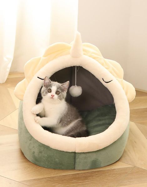 

pet cat bed indoor house cute animals warm kitten's nest dog's foldable hole lovely sleeping mat thickened win small animal suppli