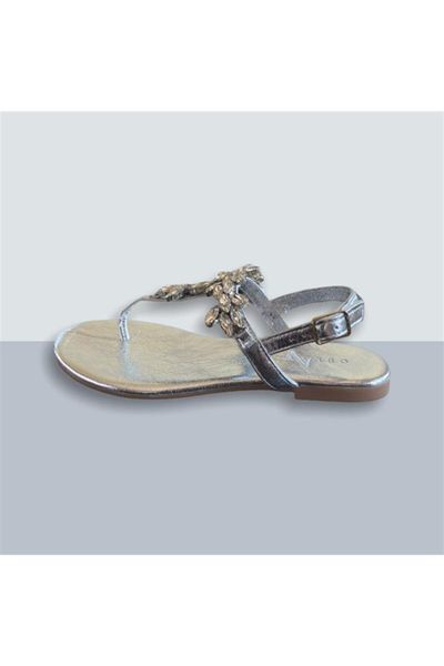 

sandals genuine leather stone, Black