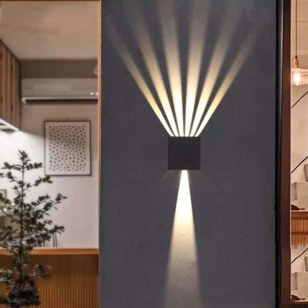 

outdoor wall lamps 6w modern brief cube adjustable led up down garden porch lights waterproof balcony corridor step light