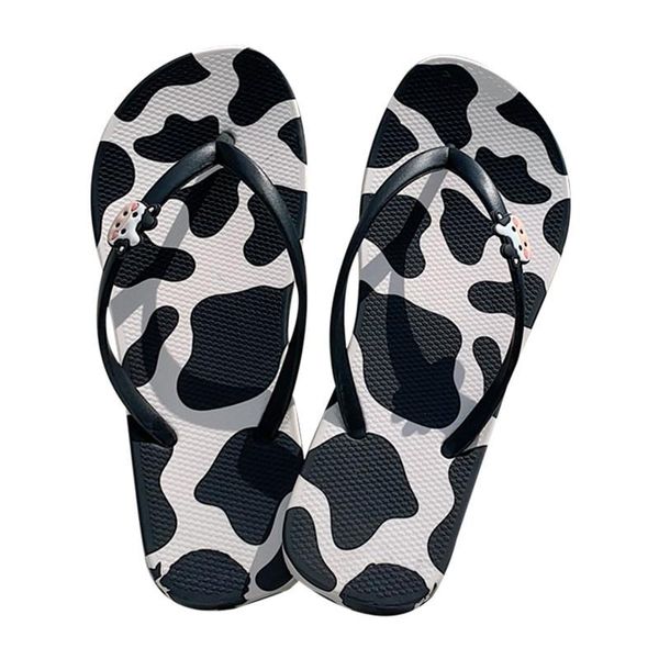 

slippers 688nt women's summer slipper online celebrity flip-flops cute cartoon ins fashion seaside holiday pinch sandals, Black