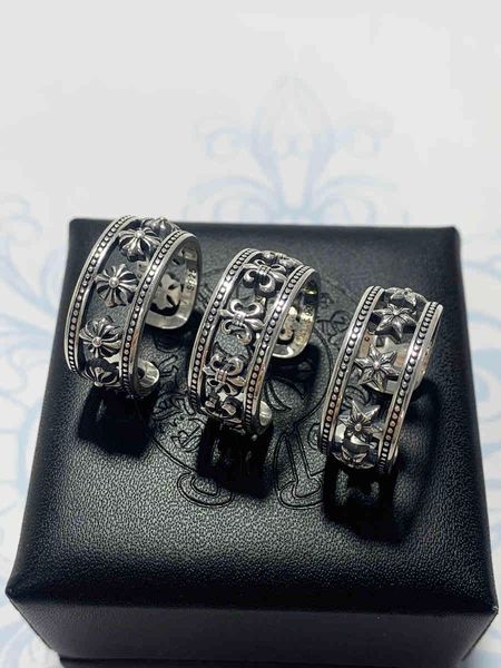 

party favor chrome/hearts rings sterling silver croix ring women's opening cross flower six pointed star boat anchor typ