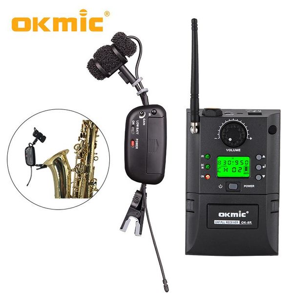 

microphones portable uhf/pll 32 channels saxophone microphone wireless instrumental 8r+17