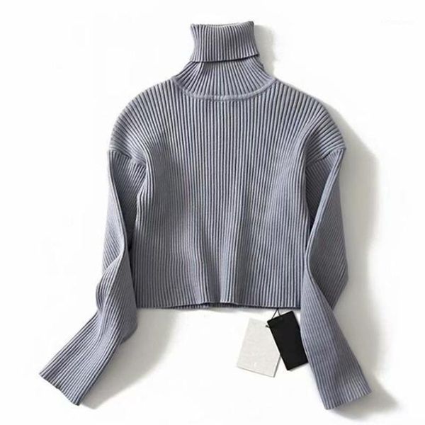 

autumn women striped line turtleneck sweater vintage high collar exposed navel short pullover knitwear jumper women's sweaters, White;black
