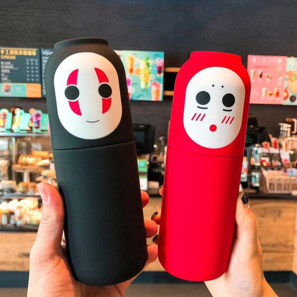 

water bottles no face man vacuum cup insulated bottle cute flask stainless steel portable drinking faceless male thermal coffee mug