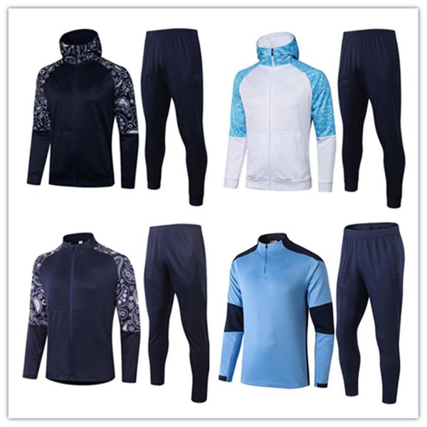 

2021 city kun aguero soccer tracksuit jersey sane sterling de mahrez bernardo training suit 20 21 manchester football sportwear, Black