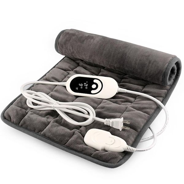 

carpets weighted heating pad for back pain and cramp relief extra large 12" x 27" size electric heat 6 temperature level