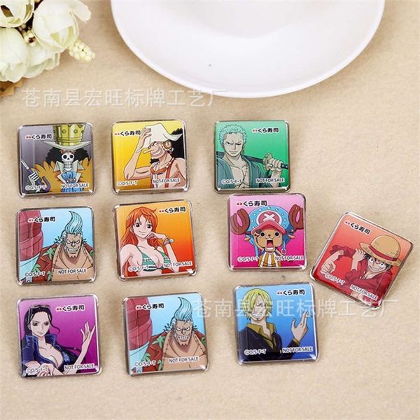 

cartoon pirate king metal printing adhesive dropping badge brooch series, Gray