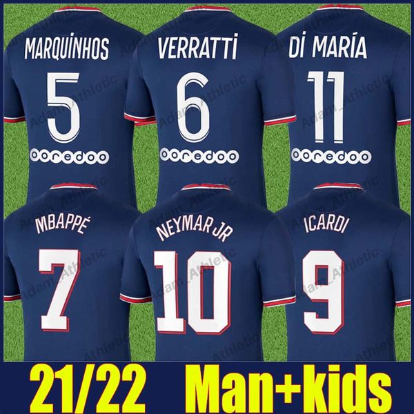 

maillots de paris soccer jerseys 2021 2022 neymar mbappe verratti icardi football jersey di maria kean diallo kimpembe marquinhos co-branded, Black;yellow