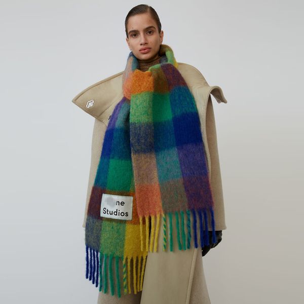 

ac same autumn winter imitation cashmere thick beard scarf easy match with color lattice to keep warm in winter. students' bib is, Blue;gray