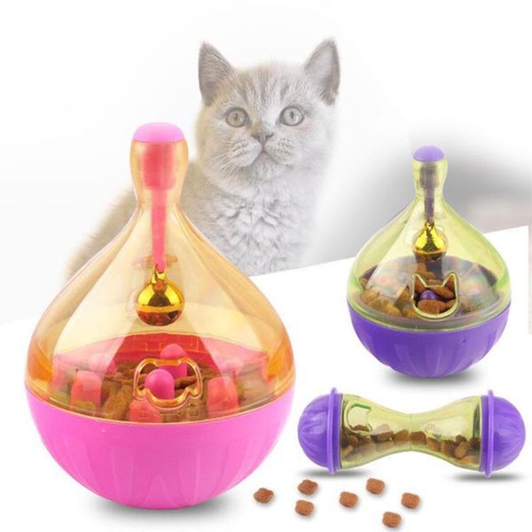 

cat toys pet fun bowl feeding dog tumbler feeder puppy kitten shaking leakage food ball container interactive training