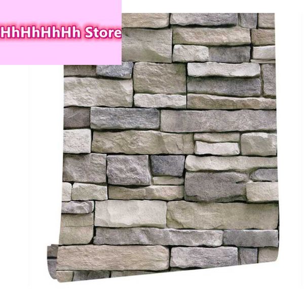 

stone wallpaper removable contact paper self adhesive peel and stick 3d faux textured wall look rustic brick papers wallpapers