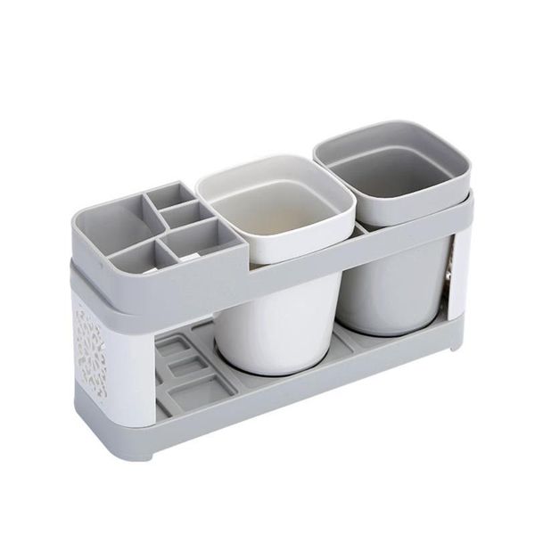 

bath accessory set 1x/2x family toothbrush holder stand shelf bathroom toothpaste storage rack supplies