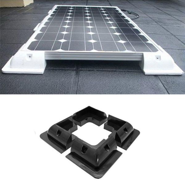 

4pcs rv solar panel mounting brackets black drill-corner bracket support for boat caravans atv parts