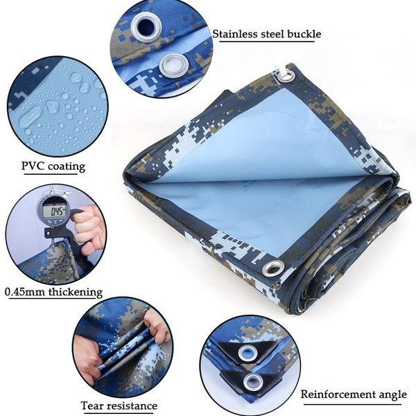 

camouflage oxford tarpaulin rainproof cloth 450gsm outdoor heavy duty truck shelter cover pvc camping tent sail boat tarps canva shade