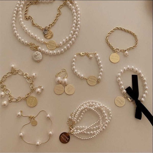 

south korea pearl necklace metal style bowknot woman cool, Silver