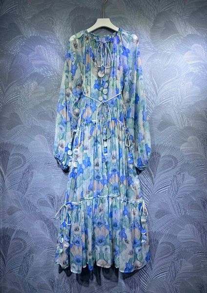 

european and american autumn high-quality dress printed stitching holiday, Black