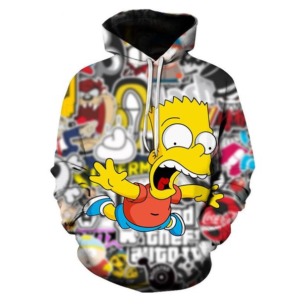 

men's hoodies & sweatshirts 2021 boy girl cartoon hoodie anime 3d printed sweatshirt fun street fashion loose and comfortable spring au, Black